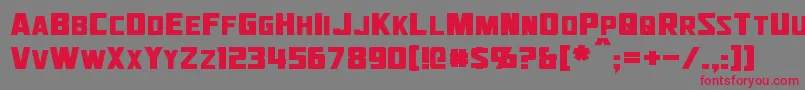 Jhiaxus Font – Red Fonts on Gray Background