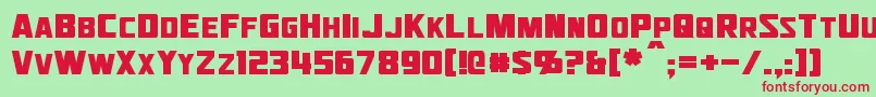 Jhiaxus Font – Red Fonts on Green Background