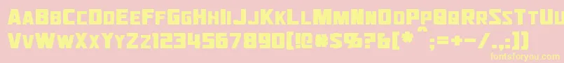 Jhiaxus Font – Yellow Fonts on Pink Background