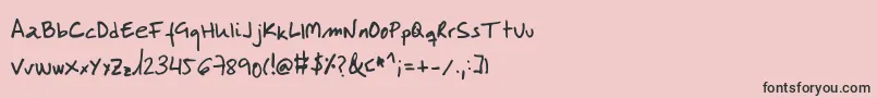 フォントLabmol – ピンクの背景に黒い文字