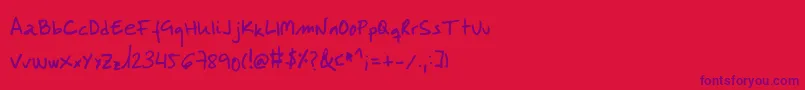 Шрифт Labmol – фиолетовые шрифты на красном фоне