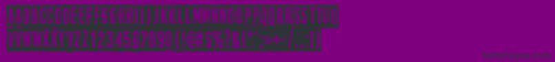 MoreNewsFromNowhereAgain Font – Black Fonts on Purple Background
