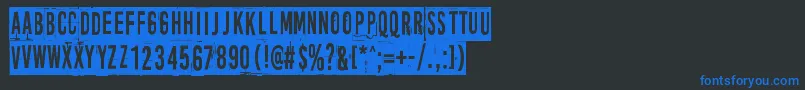 MoreNewsFromNowhereAgain Font – Blue Fonts on Black Background
