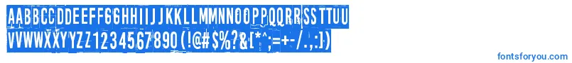 MoreNewsFromNowhereAgain Font – Blue Fonts on White Background