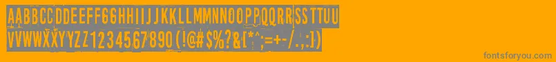 Шрифт MoreNewsFromNowhereAgain – серые шрифты на оранжевом фоне