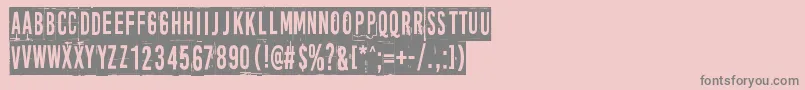 フォントMoreNewsFromNowhereAgain – ピンクの背景に灰色の文字