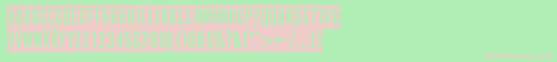 MoreNewsFromNowhereAgain Font – Pink Fonts on Green Background