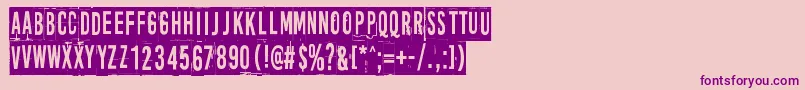 MoreNewsFromNowhereAgain Font – Purple Fonts on Pink Background
