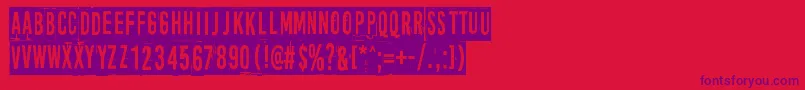 fuente MoreNewsFromNowhereAgain – Fuentes Moradas Sobre Fondo Rojo