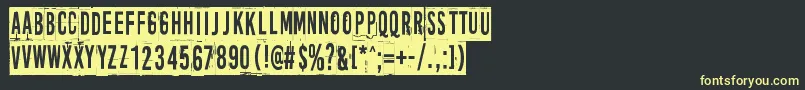 MoreNewsFromNowhereAgain Font – Yellow Fonts on Black Background