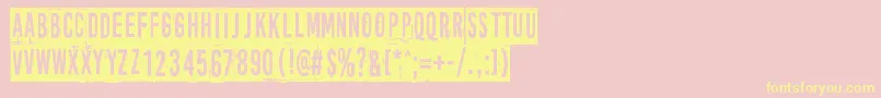 MoreNewsFromNowhereAgain Font – Yellow Fonts on Pink Background