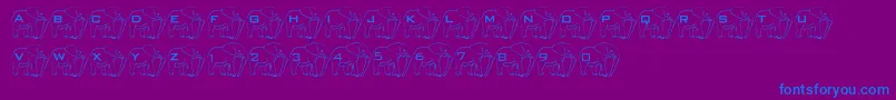 LmsElephantTattoo Font – Blue Fonts on Purple Background