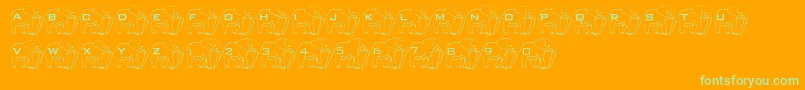 LmsElephantTattoo Font – Green Fonts on Orange Background