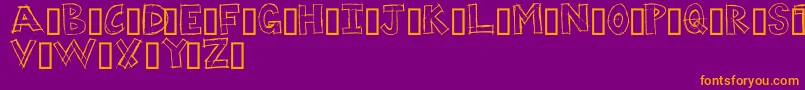 DumpsterDiver Font – Orange Fonts on Purple Background