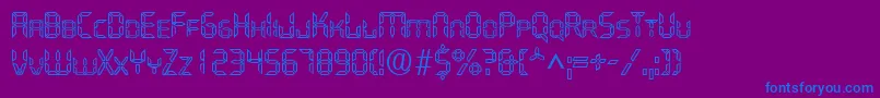 QuartzOpen Font – Blue Fonts on Purple Background