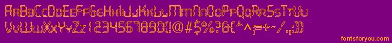 QuartzOpen Font – Orange Fonts on Purple Background