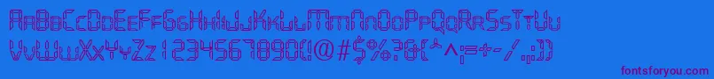 QuartzOpen Font – Purple Fonts on Blue Background