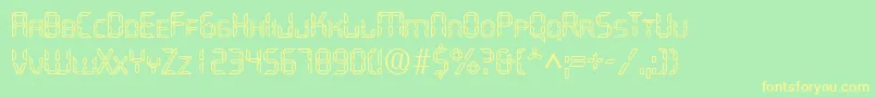 QuartzOpen Font – Yellow Fonts on Green Background