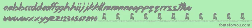 HomeAndAway Font – Gray Fonts on Green Background