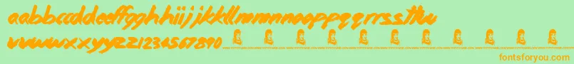 More about HomeAndAway Font HomeAndAway Font – Orange Fonts on Green Background