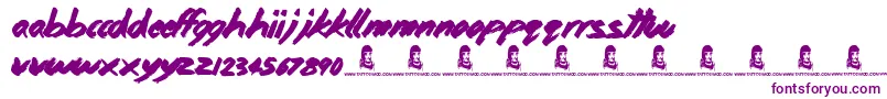 HomeAndAway Font – Purple Fonts on White Background