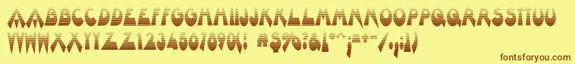 Barnroof Font – Brown Fonts on Yellow Background