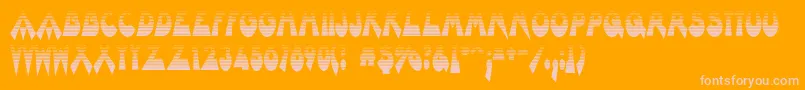 Barnroof Font – Pink Fonts on Orange Background