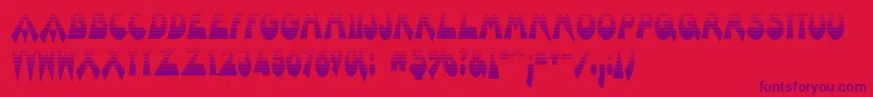 Barnroof Font – Purple Fonts on Red Background