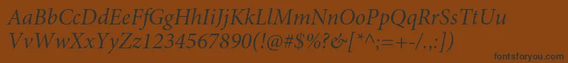 MinionproItsubh Font – Black Fonts on Brown Background