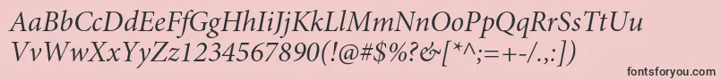 MinionproItsubh Font – Black Fonts on Pink Background