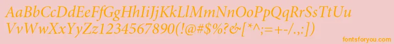 MinionproItsubh Font – Orange Fonts on Pink Background