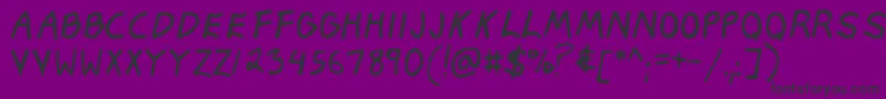 KucharFinal Font – Black Fonts on Purple Background