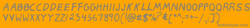 KucharFinal Font – Gray Fonts on Orange Background