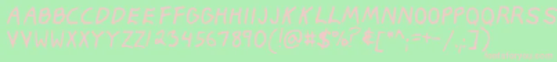 KucharFinal Font – Pink Fonts on Green Background