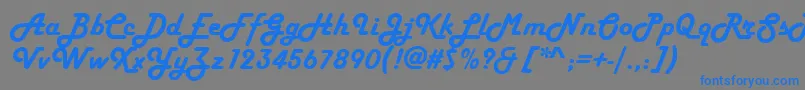 フォントStPlatinumBlonde – 灰色の背景に青い文字