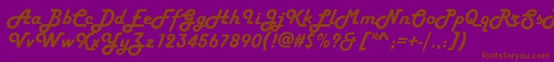 StPlatinumBlonde Font – Brown Fonts on Purple Background