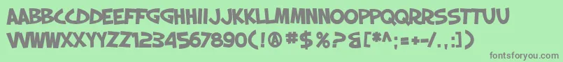 SfSlapstickComicBold Font – Gray Fonts on Green Background