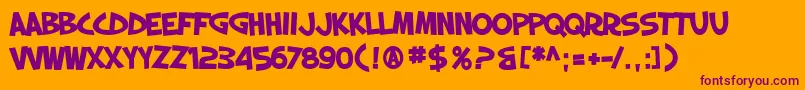 SfSlapstickComicBold Font – Purple Fonts on Orange Background