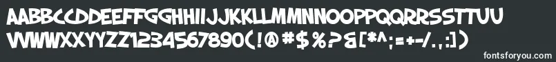 SfSlapstickComicBold Font – White Fonts on Black Background