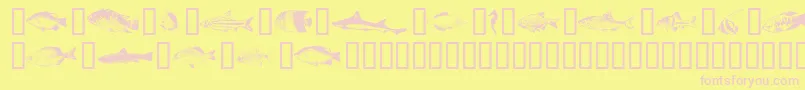 Fishpta Font – Pink Fonts on Yellow Background