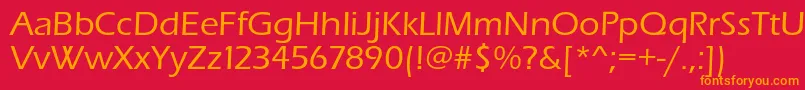 Erasmediumc Font – Orange Fonts on Red Background