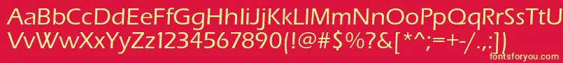 Erasmediumc Font – Yellow Fonts on Red Background