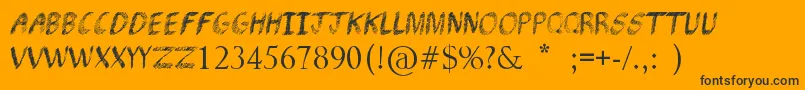Lisätietoja PencilShading-fontista PencilShading-fontti – mustat fontit oranssilla taustalla