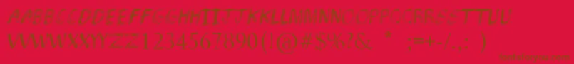 PencilShading-Schriftart – Braune Schriften auf rotem Hintergrund