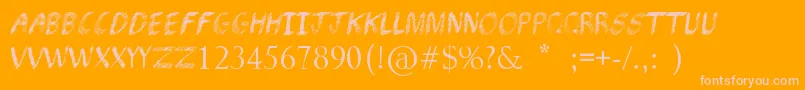PencilShading Font – Pink Fonts on Orange Background