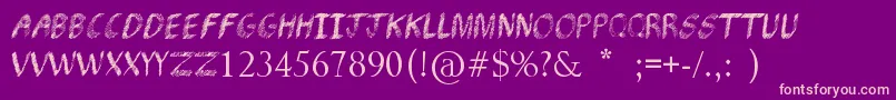 PencilShading Font – Pink Fonts on Purple Background