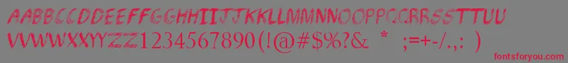PencilShading-Schriftart – Rote Schriften auf grauem Hintergrund