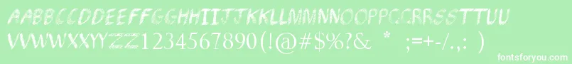 PencilShading Font – White Fonts on Green Background