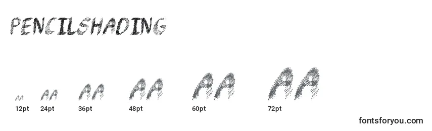 Размеры шрифта PencilShading