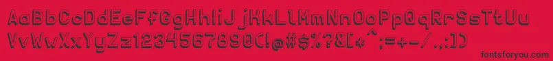 Solidsans3D Font – Black Fonts on Red Background